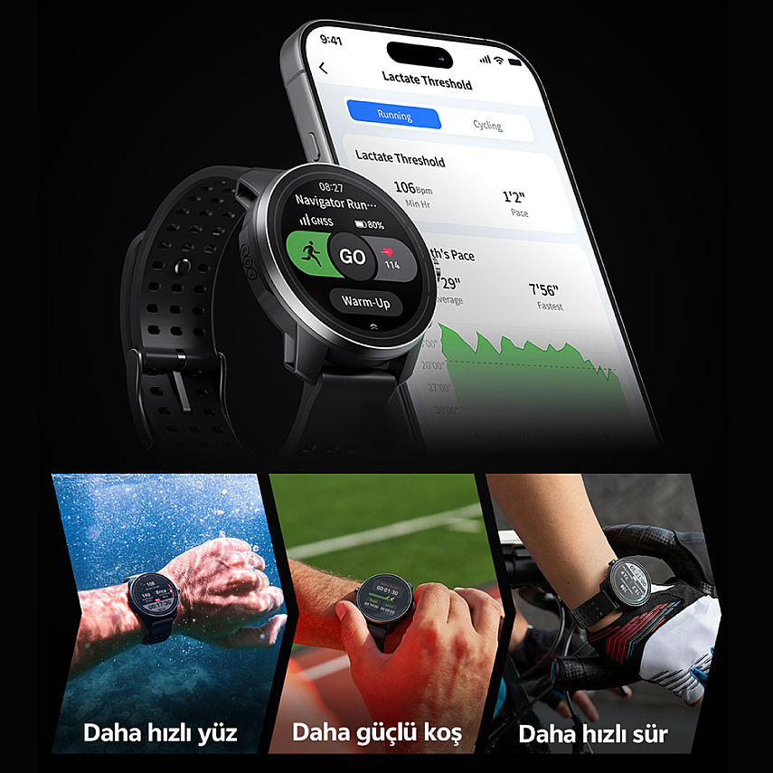 Qcy Track Akıllı Saat Triatlon Spor Saati - 14